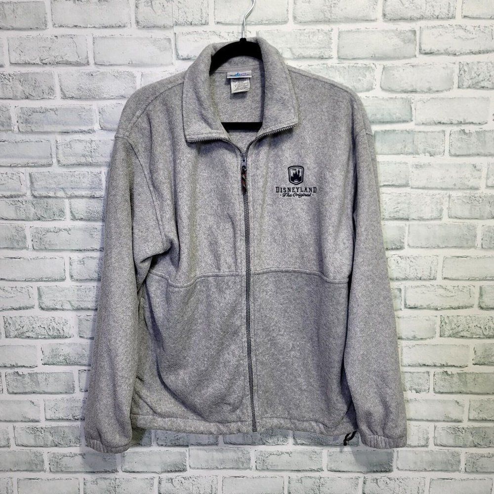 Disneyland Resort Size S Grey Teddy Bear Fleece Full Zip Lightweight Jacket